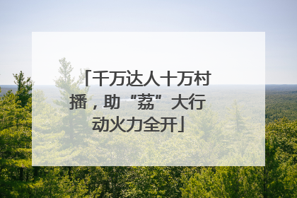 千万达人十万村播，助“荔”大行动火力全开