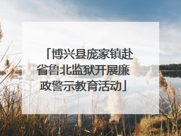 博兴县庞家镇赴省鲁北监狱开展廉政警示教育活动