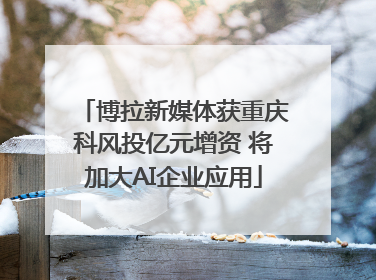 博拉新媒体获重庆科风投亿元增资 将加大AI企业应用