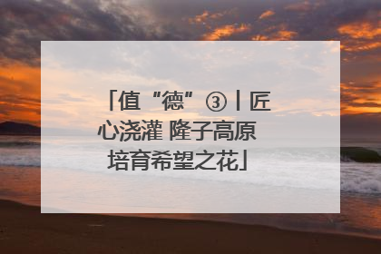 值“德”③丨匠心浇灌 隆子高原培育希望之花
