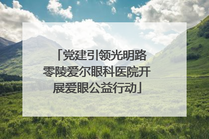 党建引领光明路 零陵爱尔眼科医院开展爱眼公益行动