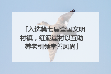 入选第七届全国文明村镇，红泥崖村以互助养老引领孝善风尚