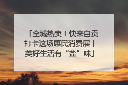 全城热卖！快来自贡打卡这场惠民消费展丨美好生活有“盐”味