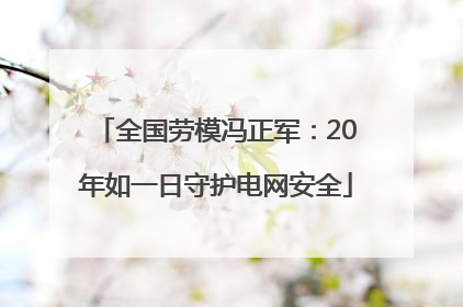 全国劳模冯正军：20年如一日守护电网安全