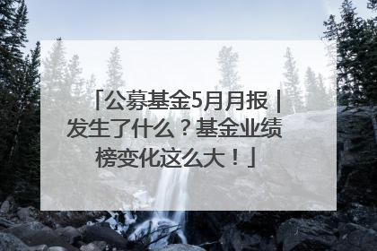 公募基金5月月报｜发生了什么？基金业绩榜变化这么大！