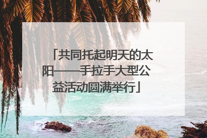 共同托起明天的太阳——手拉手大型公益活动圆满举行