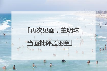 再次见面，董明珠当面批评孟羽童