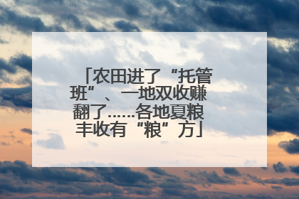 农田进了“托管班”、一地双收赚翻了……各地夏粮丰收有“粮”方