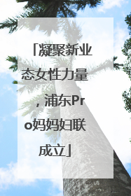 凝聚新业态女性力量，浦东Pro妈妈妇联成立