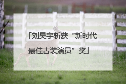 刘昊宇斩获“新时代最佳古装演员”奖