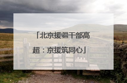 北京援疆干部高超：京援筑同心