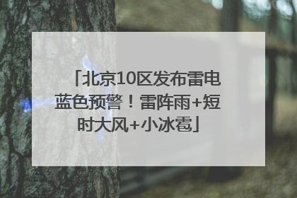 北京10区发布雷电蓝色预警！雷阵雨+短时大风+小冰雹