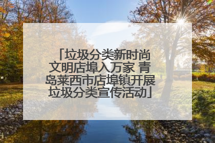 垃圾分类新时尚 文明店埠入万家 青岛莱西市店埠镇开展垃圾分类宣传活动