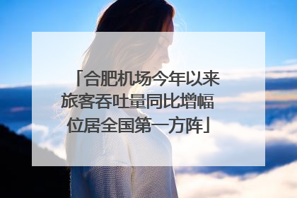 合肥机场今年以来旅客吞吐量同比增幅位居全国第一方阵