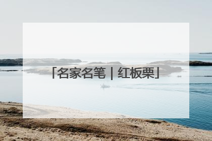名家名笔｜红板栗