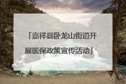 嘉祥县卧龙山街道开展医保政策宣传活动