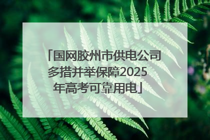 国网胶州市供电公司多措并举保障2025年高考可靠用电
