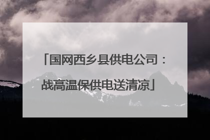 国网西乡县供电公司：战高温保供电送清凉