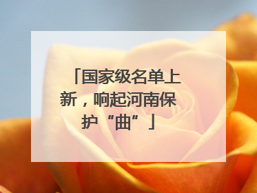 国家级名单上新，响起河南保护“曲”