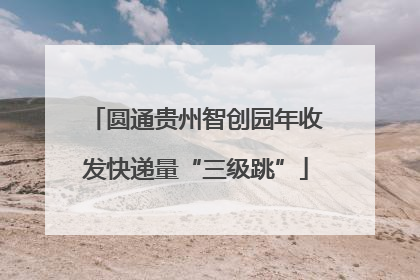 圆通贵州智创园年收发快递量“三级跳”