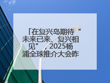 在复兴岛期待“未来已来、复兴相见”，2025杨浦全球推介大会昨晚举行