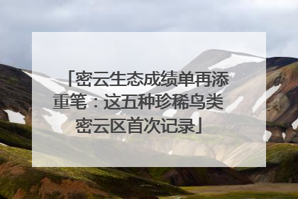 密云生态成绩单再添重笔：这五种珍稀鸟类密云区首次记录