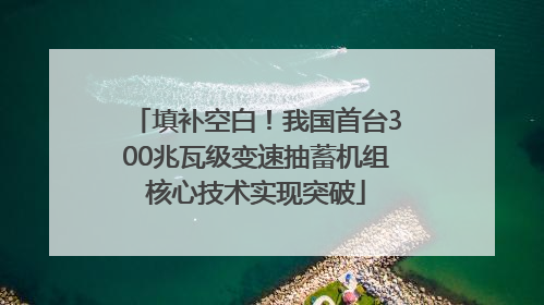 填补空白！我国首台300兆瓦级变速抽蓄机组核心技术实现突破