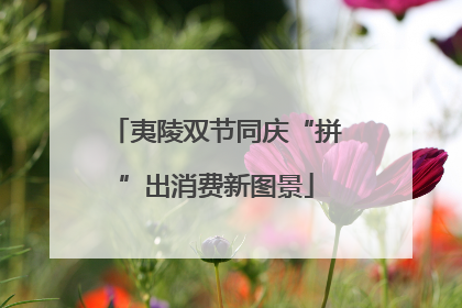 夷陵双节同庆“拼”出消费新图景