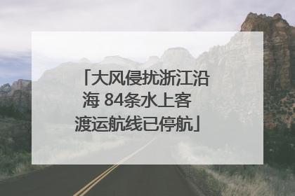 大风侵扰浙江沿海 84条水上客渡运航线已停航