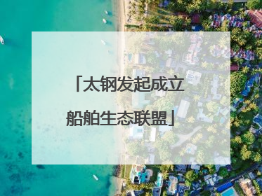 太钢发起成立船舶生态联盟