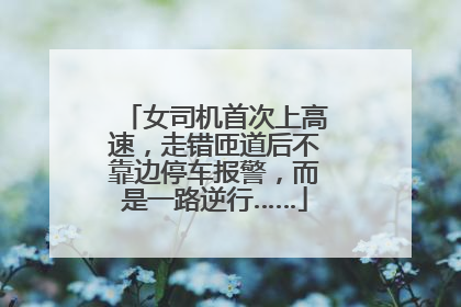 女司机首次上高速，走错匝道后不靠边停车报警，而是一路逆行……