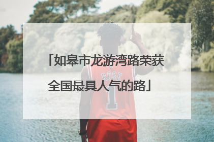 如皋市龙游湾路荣获全国最具人气的路