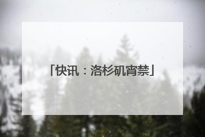 快讯：洛杉矶宵禁