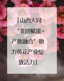 山西大同：“非遗赋能+产教融合”助力黄花产业绽放活力