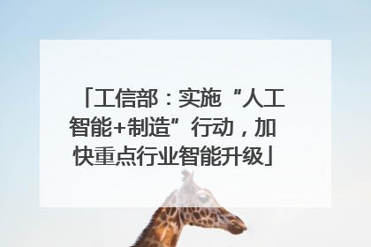 工信部：实施“人工智能+制造”行动，加快重点行业智能升级