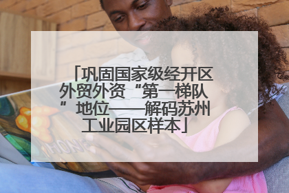 巩固国家级经开区外贸外资“第一梯队”地位——解码苏州工业园区样本