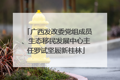 广西发改委党组成员、生态移民发展中心主任罗试坚履新桂林