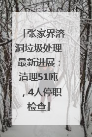 张家界溶洞垃圾处理最新进展：清理51吨，4人停职检查