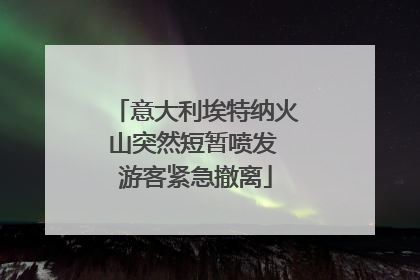意大利埃特纳火山突然短暂喷发 游客紧急撤离