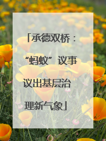 承德双桥：“蚂蚁”议事 议出基层治理新气象
