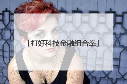 打好科技金融组合拳