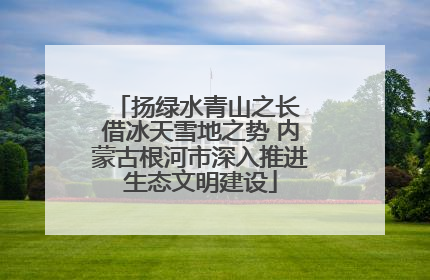 扬绿水青山之长 借冰天雪地之势 内蒙古根河市深入推进生态文明建设