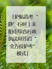 护航高考“静”行时丨耒阳市综合行政执法局开启“全方位护考”模式