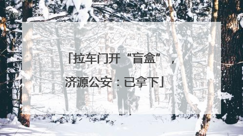 拉车门开“盲盒”，济源公安：已拿下