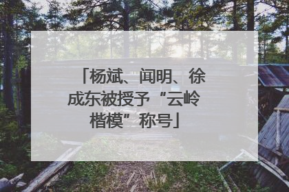 杨斌、闻明、徐成东被授予“云岭楷模”称号