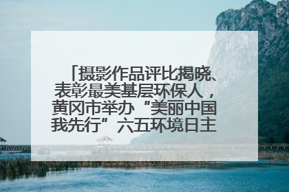 摄影作品评比揭晓、表彰最美基层环保人，黄冈市举办“美丽中国我先行”六五环境日主题宣传活动