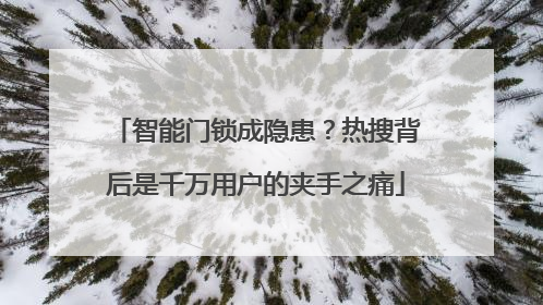 智能门锁成隐患？热搜背后是千万用户的夹手之痛