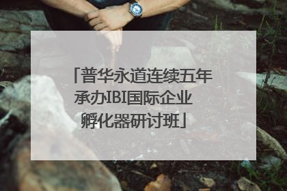 普华永道连续五年承办IBI国际企业孵化器研讨班