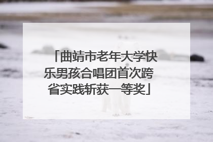 曲靖市老年大学快乐男孩合唱团首次跨省实践斩获一等奖