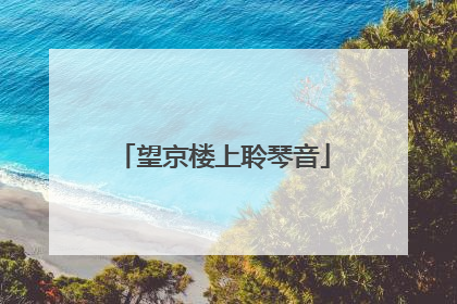 望京楼上聆琴音